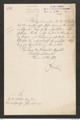 k.k. naturhistorisches Hofmuseum, Intendanzakten 1885-1896 (Hauer), Aktenzahl Z.304.a/1890, Seite 1